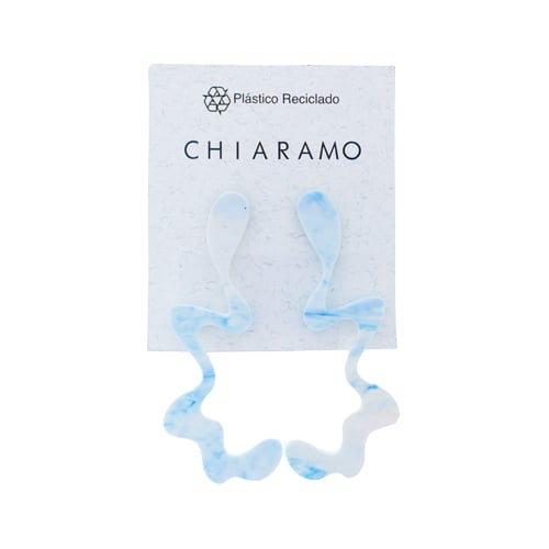 Aros Chiaramo Curve Blanco Y Celeste