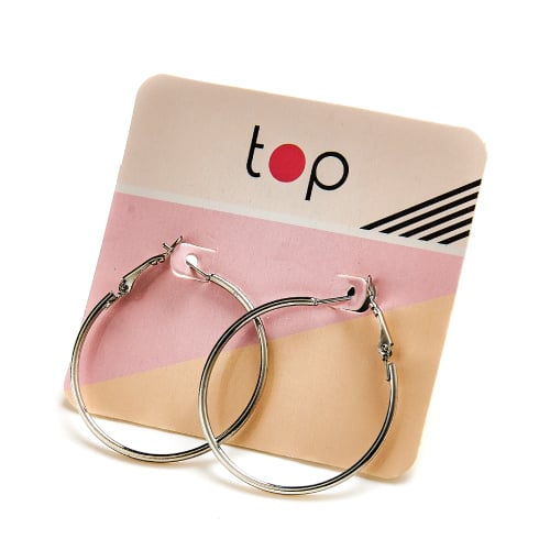 Aros Top Plateados