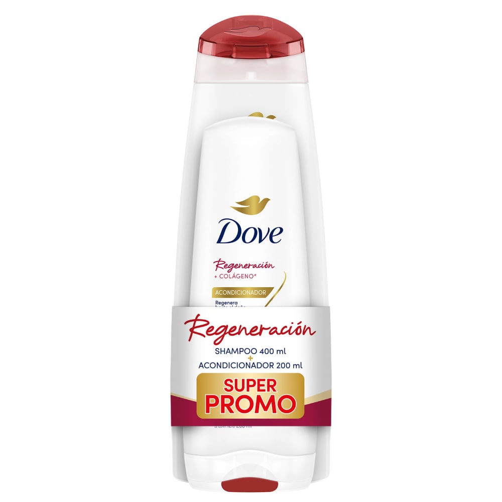 Shampoo Dove Regeneración Extrema 400 Ml  + Acondicionador 200 Ml