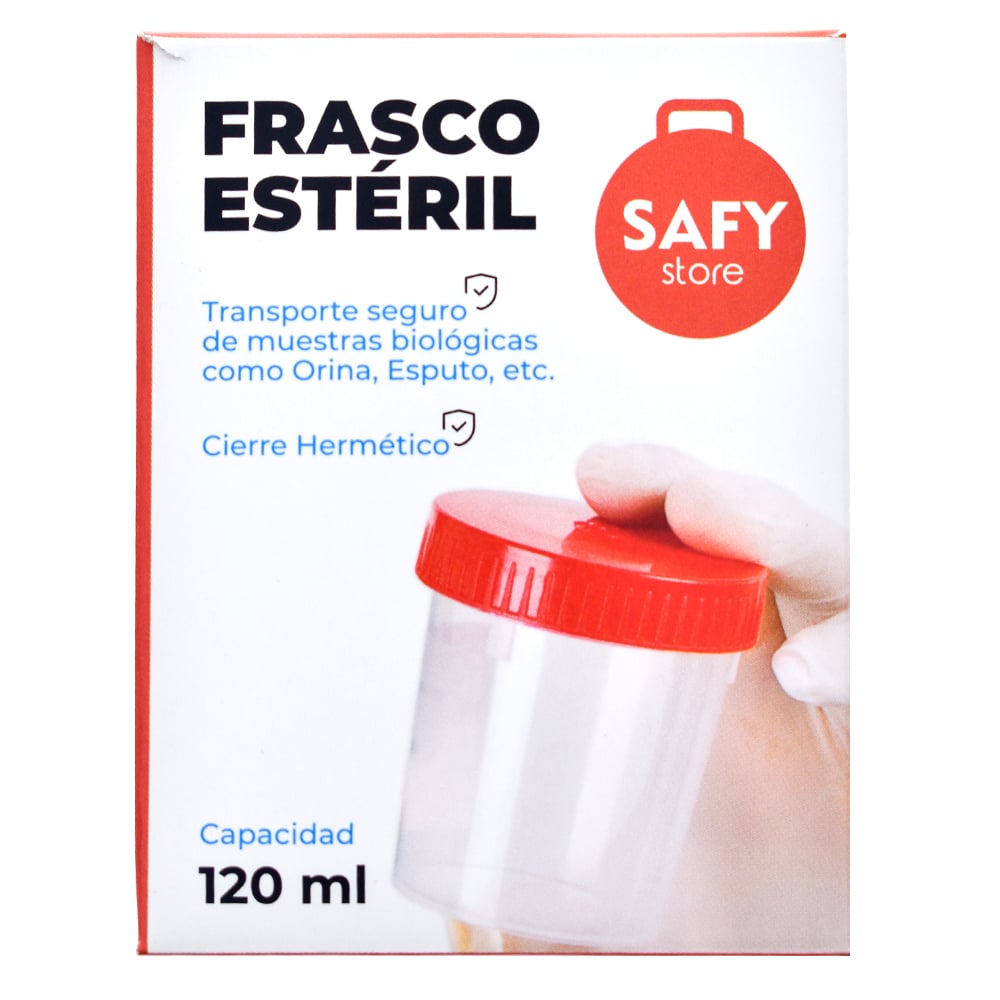 Frasco Estéril Safy De Análisis 120 Ml