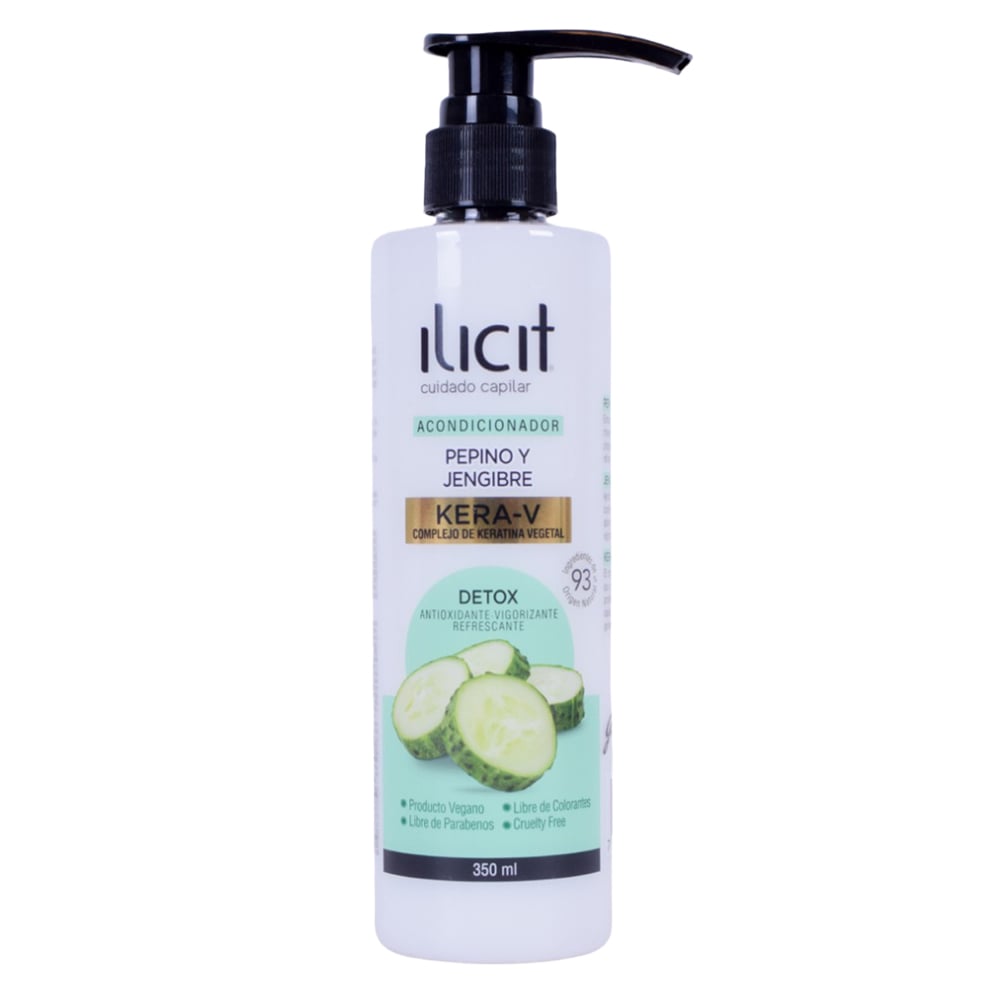 Acondicionador Ilicit Pepino Y Jengibre Kera-v Detox 350 Ml