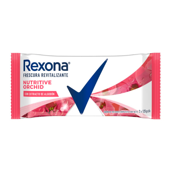 Jabón En Barra Rexona Orchid 125 G 3 Unidades