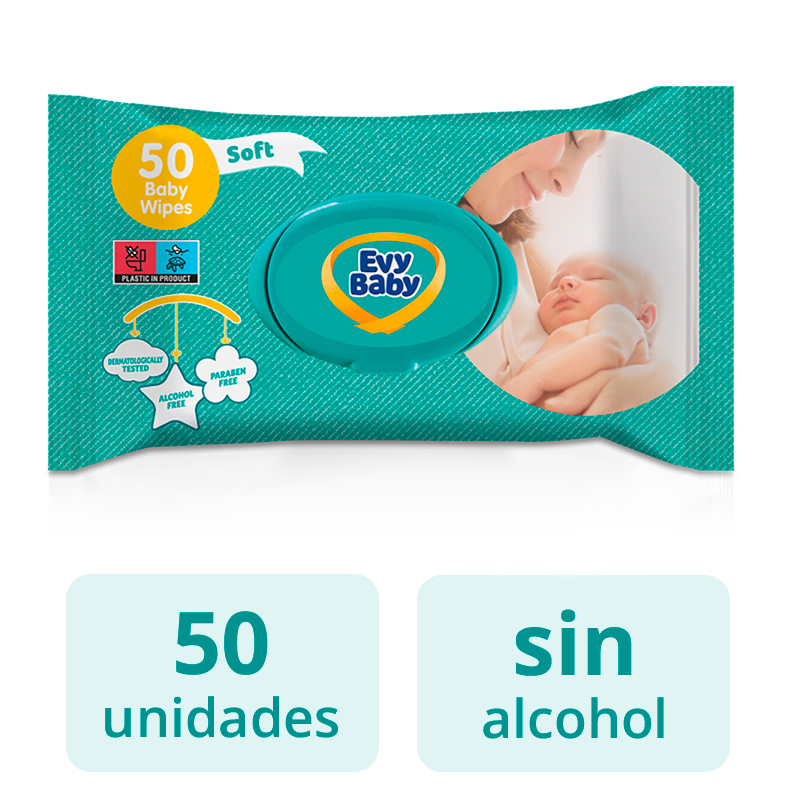 Toallitas Húmedas Evybaby Soft 50 Unidades