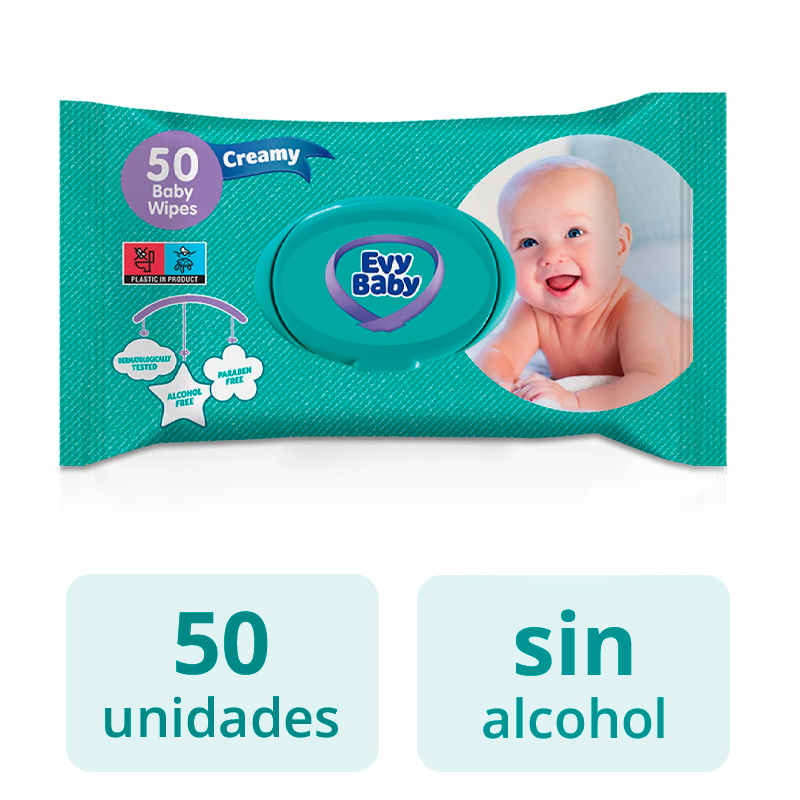 Toallitas Húmedas Evybaby Creamy 50 Unidades