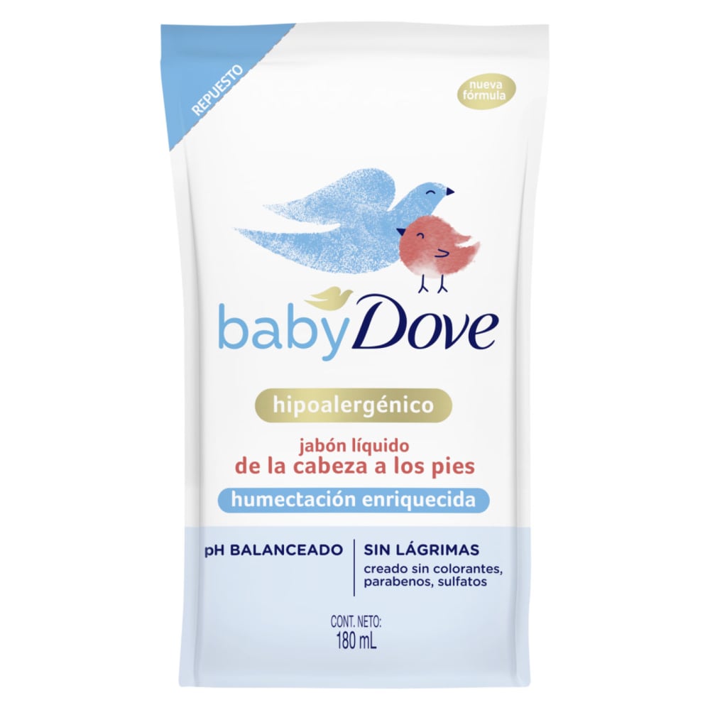 Jabón Líquido Dove Baby Humectacion Enriquecida Para Bebé 180 Ml