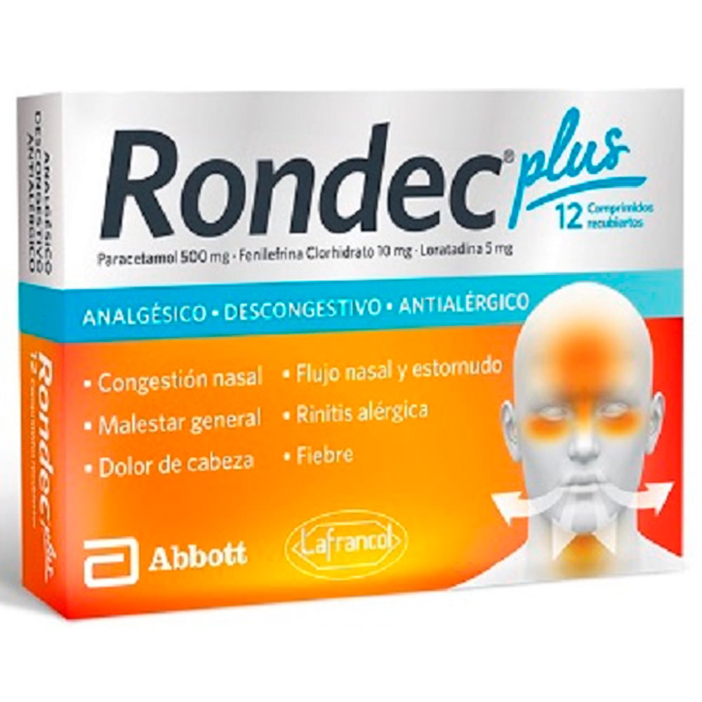 RONDEC PLUS 12 COMPRIMIDOS