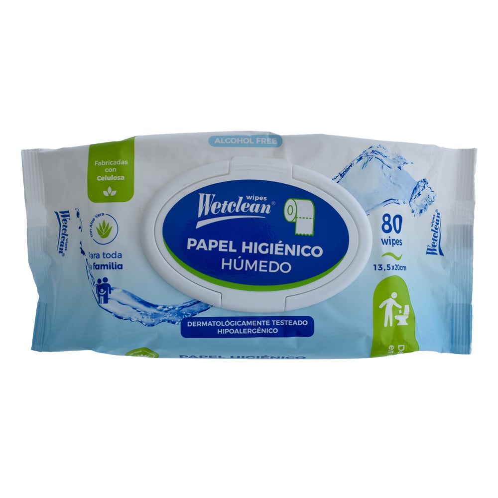 Papel Higiénico Húmedo Wetclean 80 Unidades