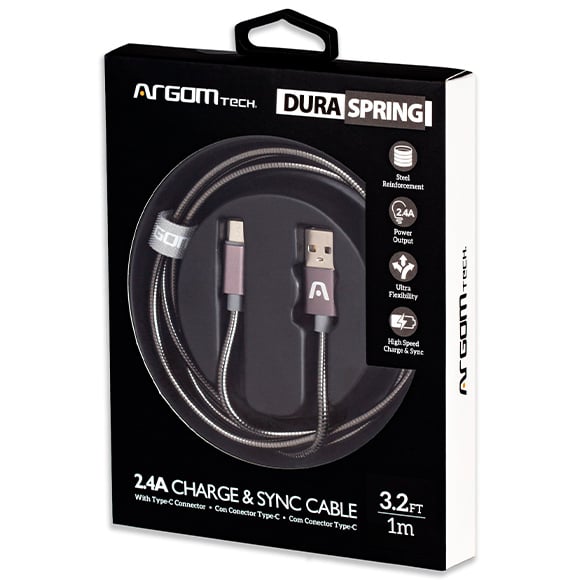 Cable Argom Tipo-c A Usb 2.0 Trenzado