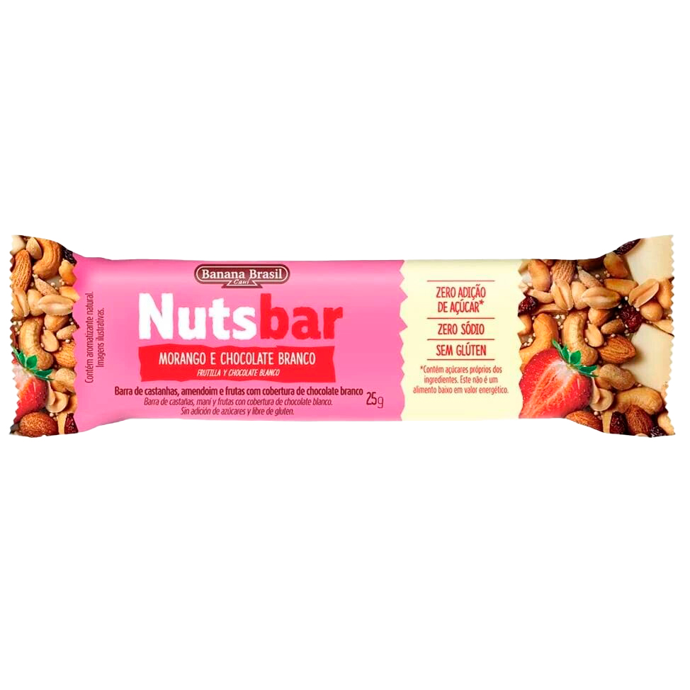 Barra Nutsbar Frutilla Y Chocolate Blanco 25 G