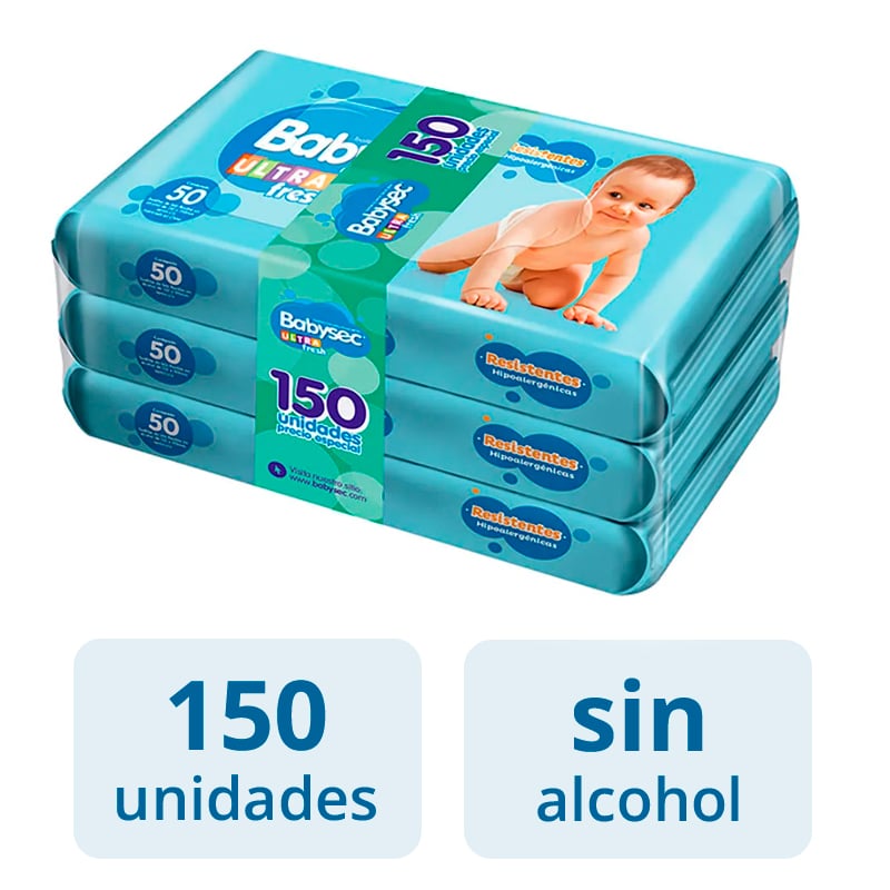 TOALLITAS HÚMEDAS BABYSEC ULTRA 150 UNIDADES