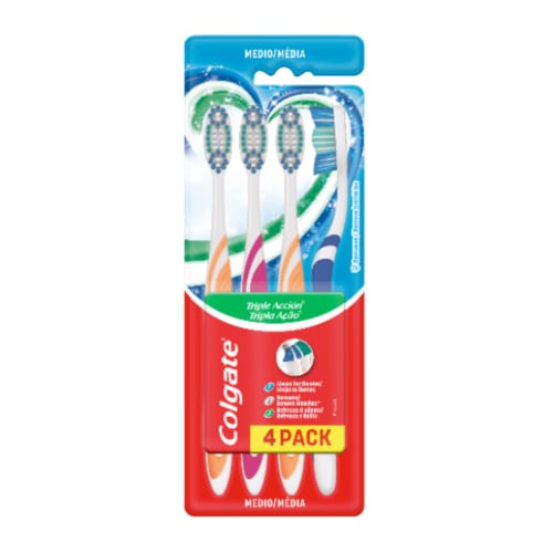 CEPILLO DE DIENTES COLGATE TRIPLE ACCION PACK X4