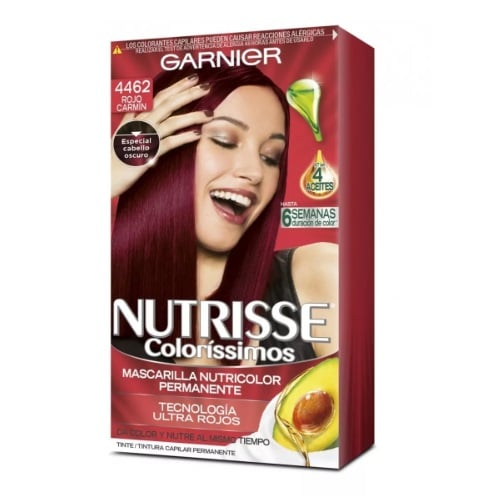 Tinta Garnier Nutrisse Coloríssimo N°4462 Rojo Carmín