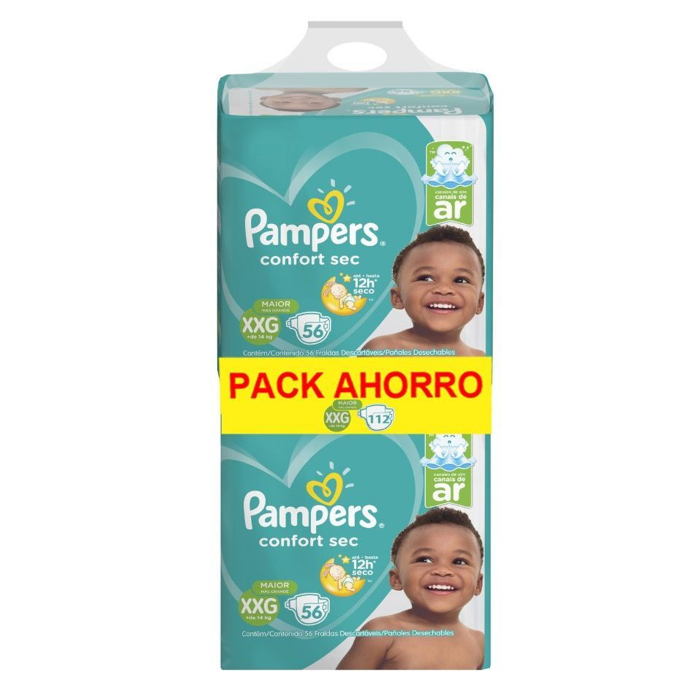 Pañales Pampers Confort Sec Xxg 104 Unidades