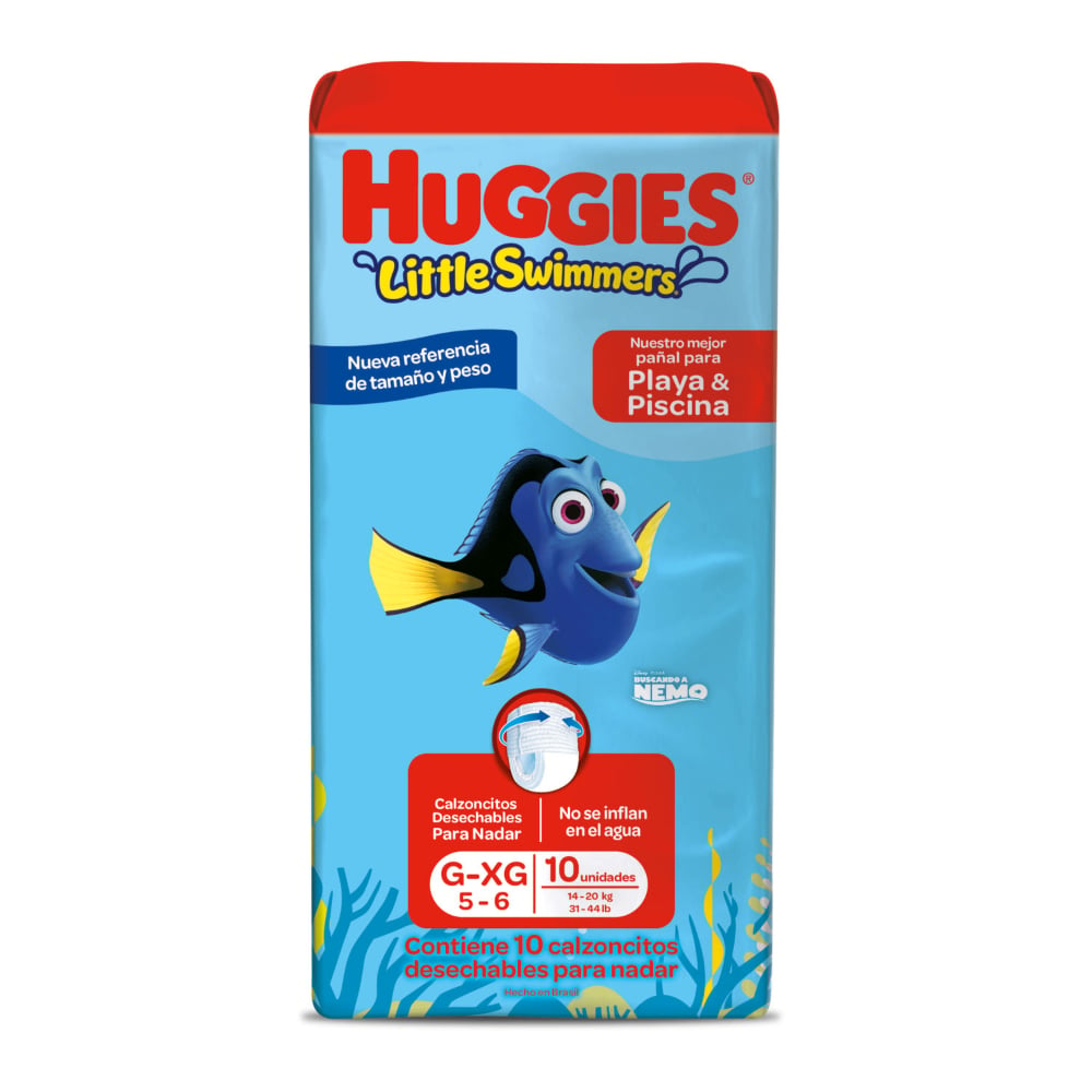 Pañales Huggies Little Swimmers G - (14 - 20 Kg) 10 Unidades