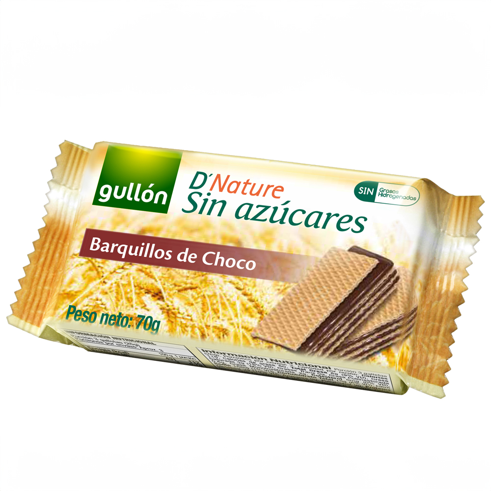 Galletas Gullon Wafer De Chocolate Sin Azúcar 60 G