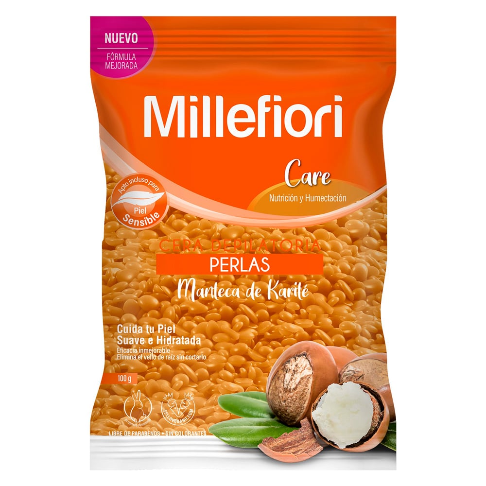 Cera Depilatoria Millefiori En Perlas Care 100 G