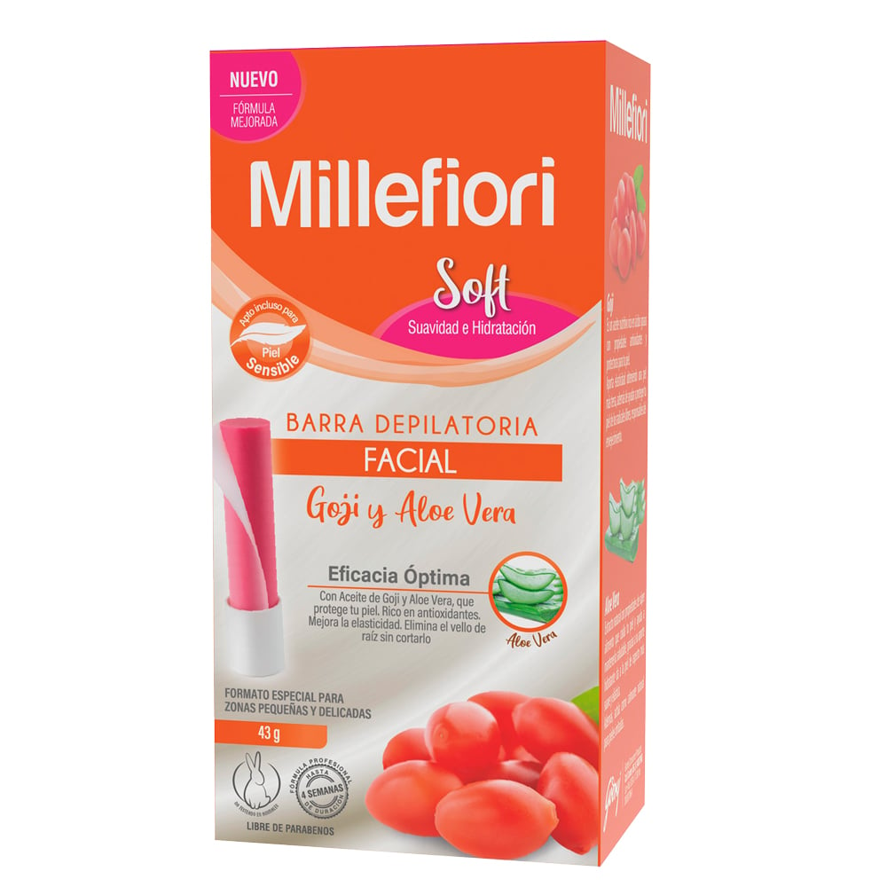 Barra Depilatoria Millefiori Facial Soft 43 G