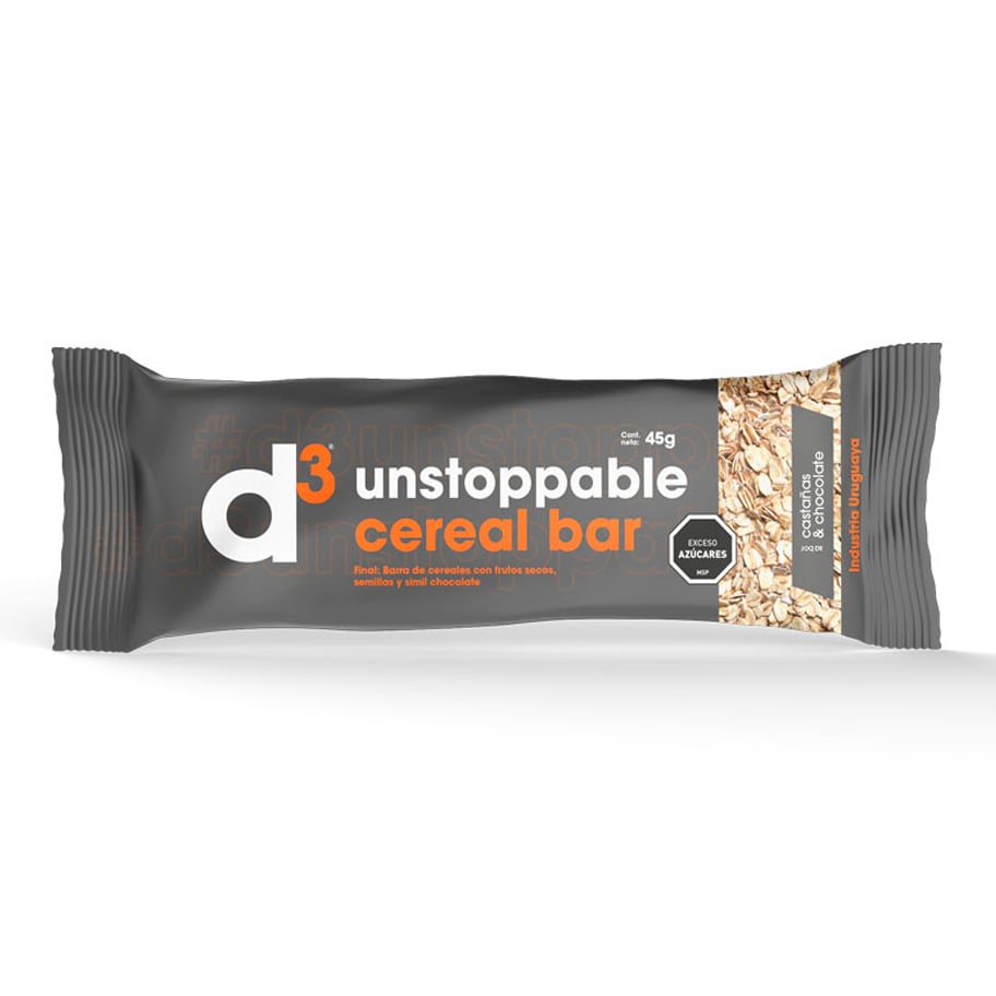 Barra De Cereales D3 Castañas Y Chocolate 40 G