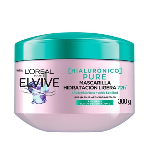 Mascarilla Capilar Elvive Hidra Hialurónico Pure 300 G