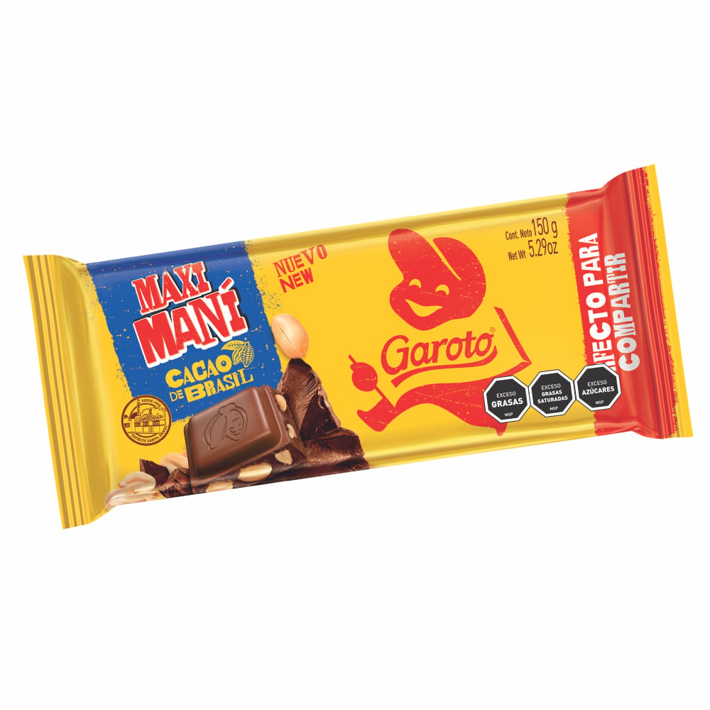 Tableta De Chocolate Jumbo Garoto Maní 150 G