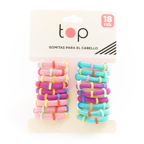 Gomitas Top Para El Cabello Varios Colores 18 Unidades