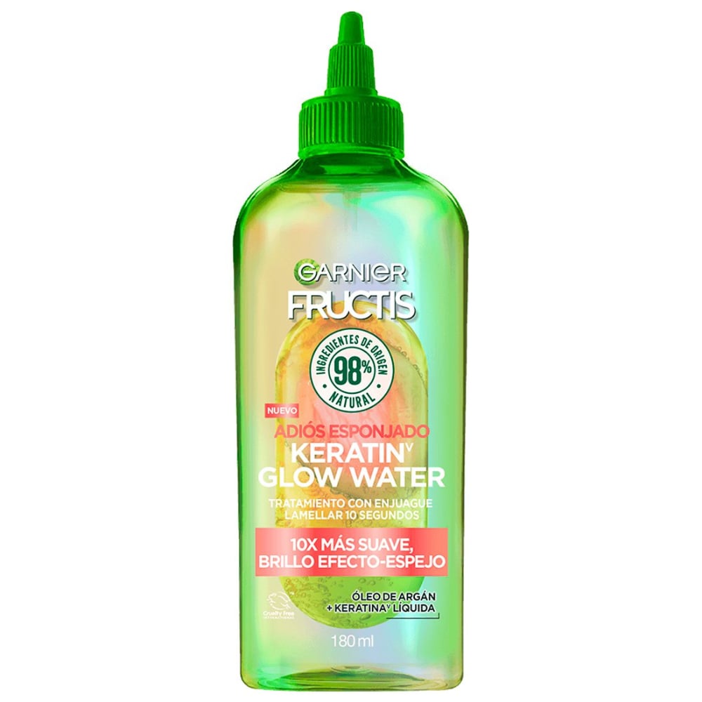 Tratamiento Fructis Adiós Esponjado Glow Water 180 Ml