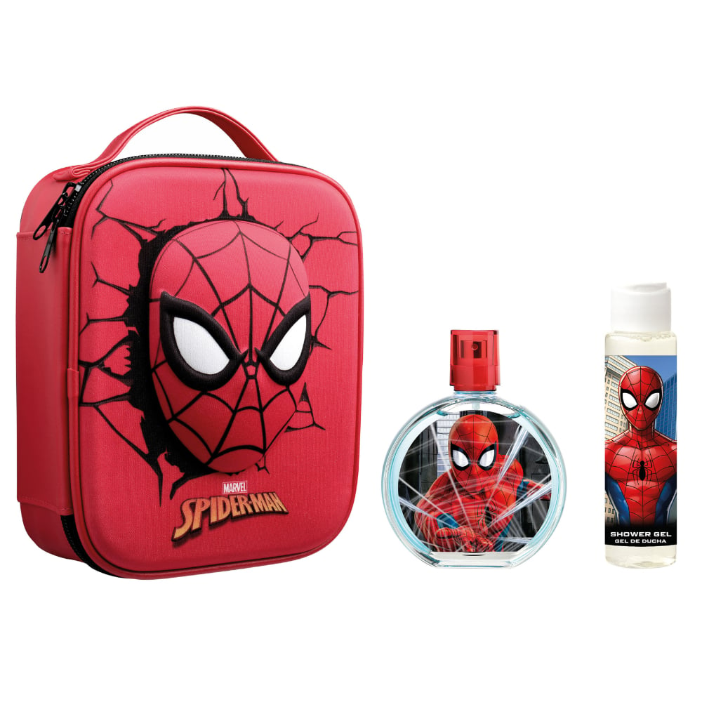 Set Disney Perfume Spiderman Edt 100 Ml + Gel De Ducha + Lunchera