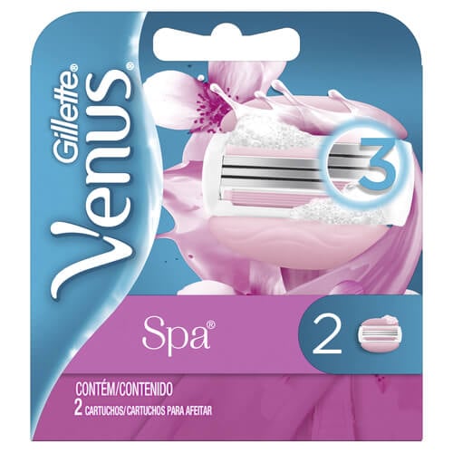 CARTUCHOS PARA AFEITAR GILLETTE VENUS SPA 2 UNIDADES