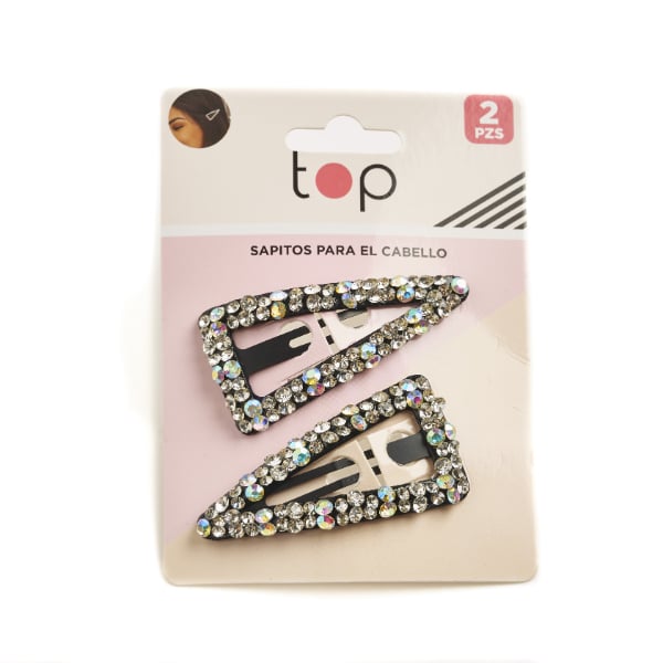 Broches Top Con Brillitos 2 unidades