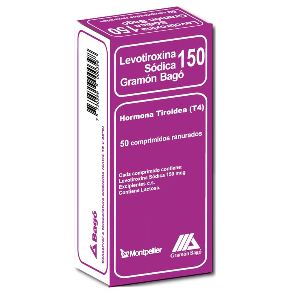 Levotiroxina 150 Mcg 50 Comprimidos