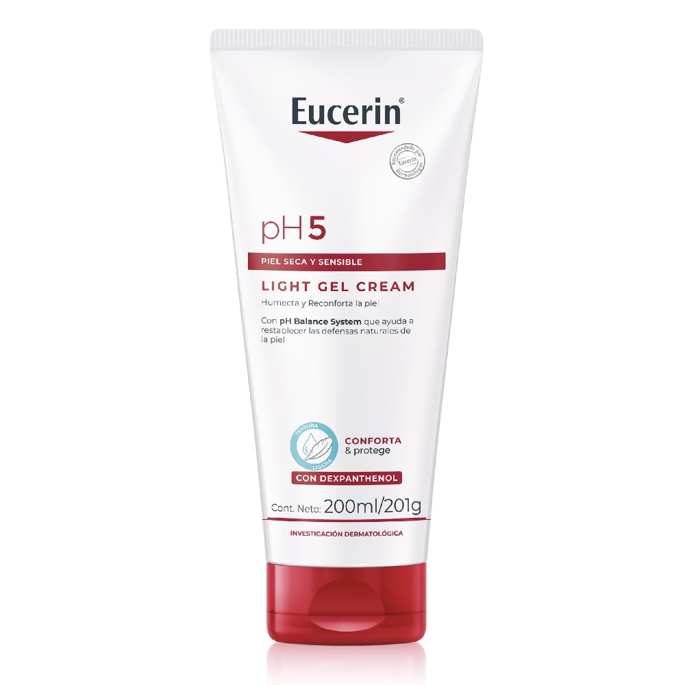 Crema Eucerin Gel Light Ph5 Para Piel Seca Y Sensible 200 Ml