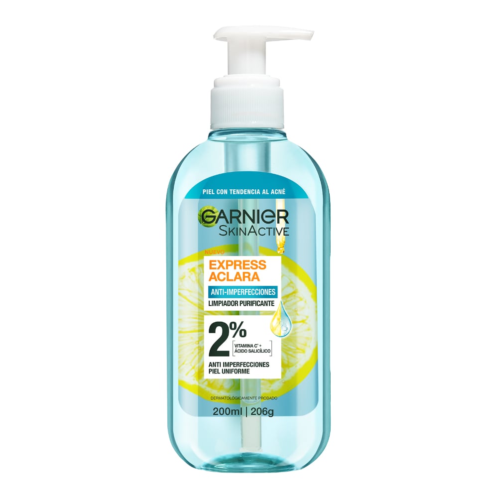 Gel Limpiador Garnier Aclara Antiacné 200 Ml