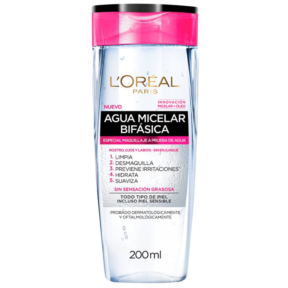 Agua Micelar L'oréal Paris Dermo Expertise Bifásica 200 Ml