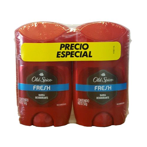 DESODORANTE OLD SPICE BARRA FRESH 50 GR X2 UNIDADES