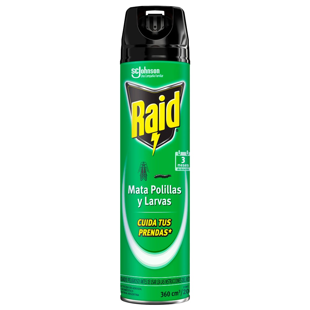 Insecticida En Aerosol Raid Antipolillas 360 Cc