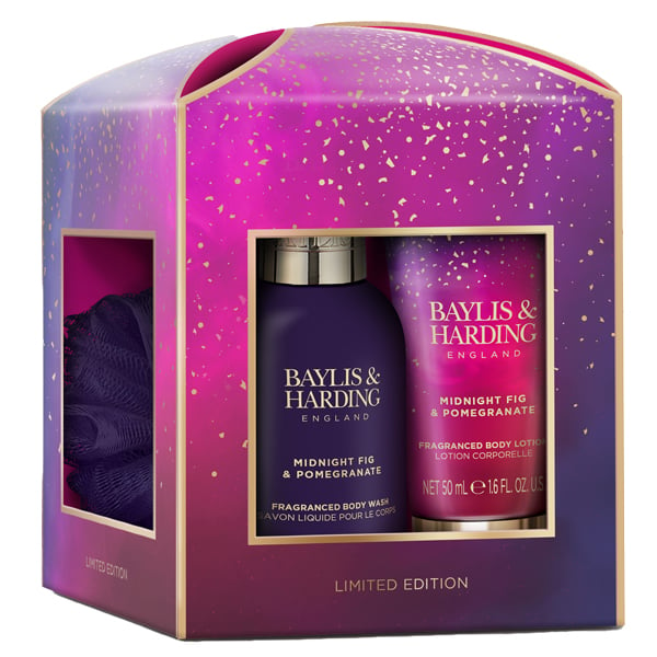 Set Baylis & Harding Midnight Fig & Pomegranate Luxury Essentials 3 Unidades