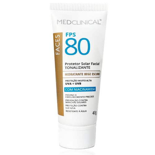 Protector Solar Facial Medclinical Beige Oscuro Fps80 40 G