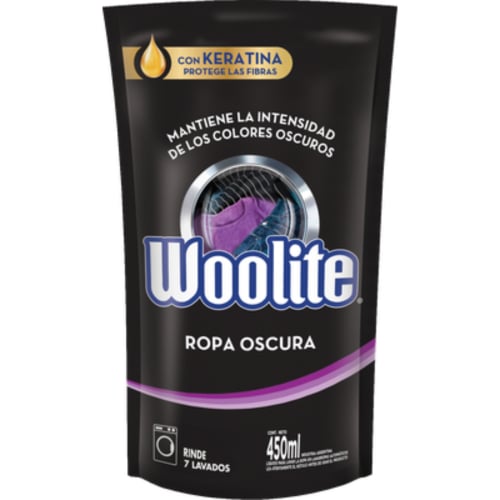 Jabón Líquido Para Ropa Oscura Woolite Doypack 450 Ml