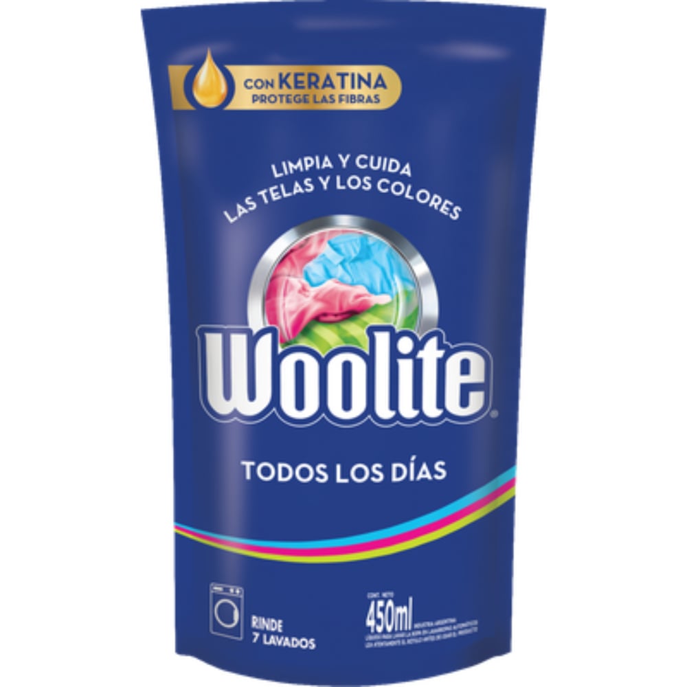 Jabón Líquido Para Ropa Woolite Doypack 450 Ml