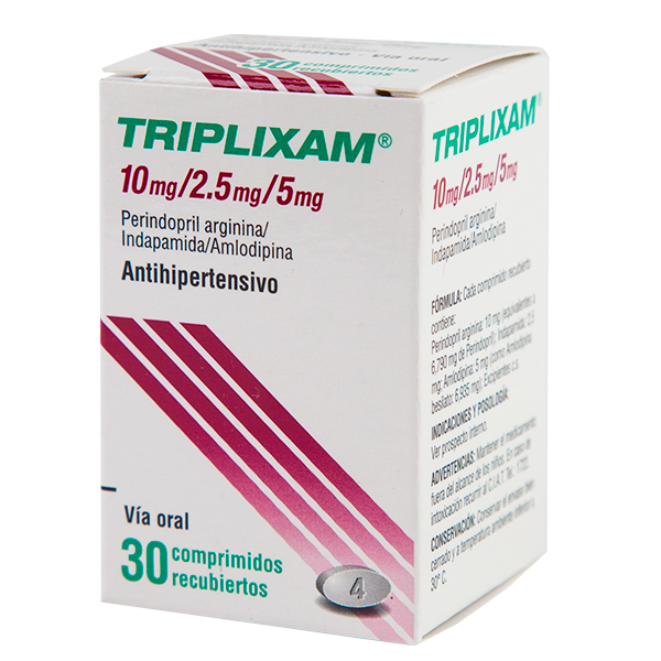 Triplixam 10 Mg / 2.5 Mg / 5 Mg 30 Comprimidos