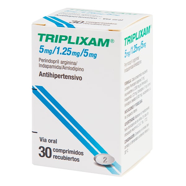 Triplixam 5 Mg / 1.25 Mg / 5 Mg 30 Comprimidos