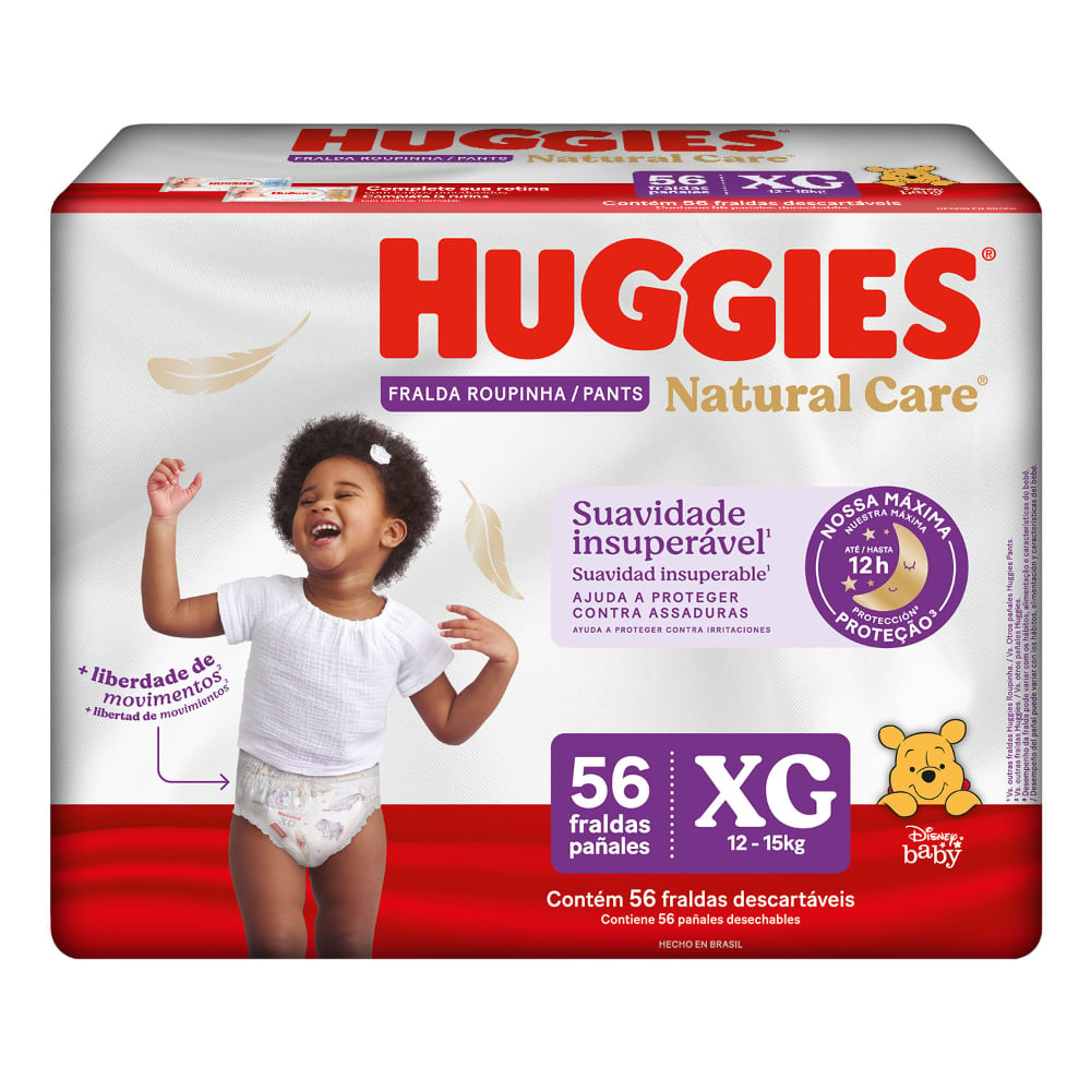 Pañales Huggies Pant Natural Care Xg 56 Unidades