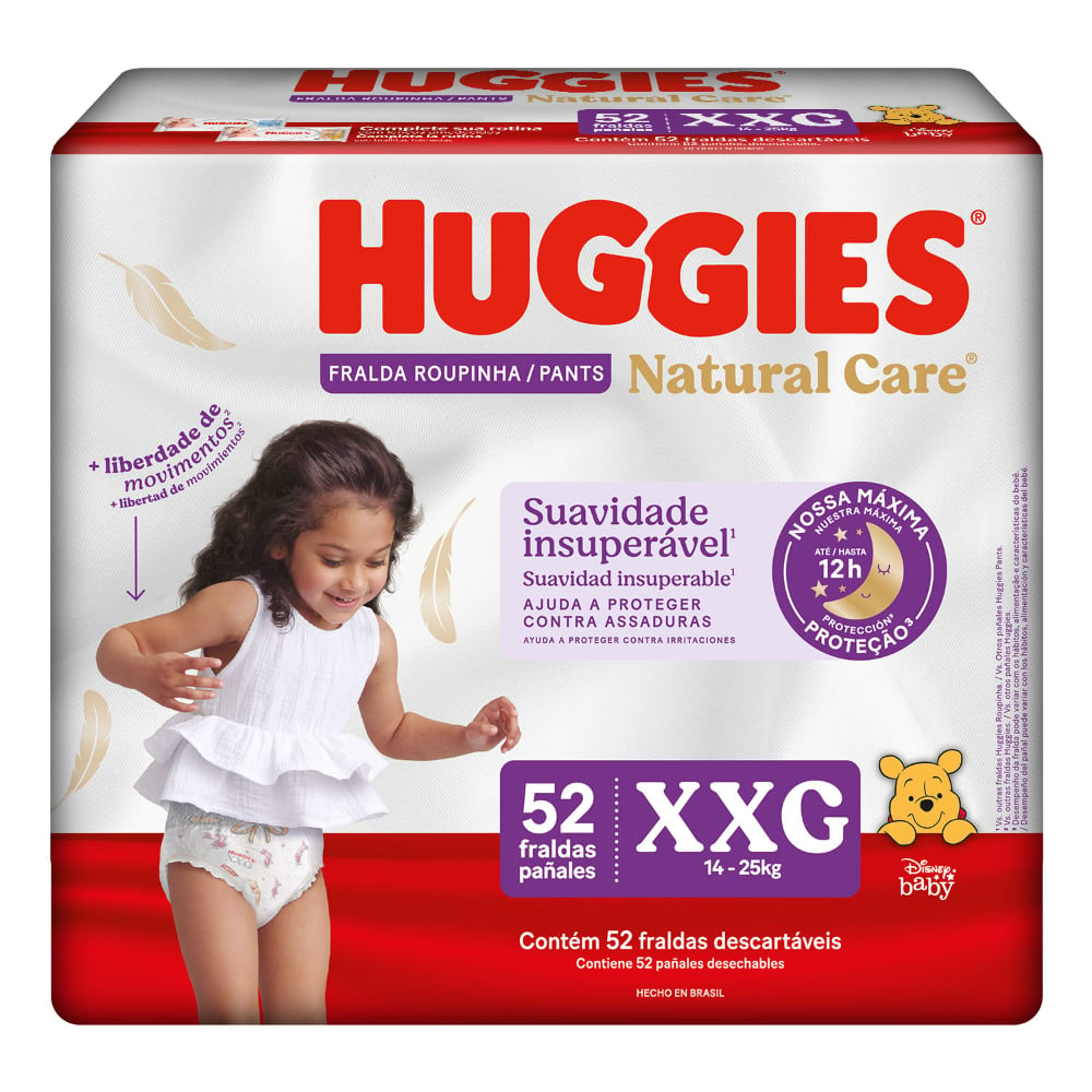 Pañales Huggies Pant Natural Care Xxg 52 Unidades