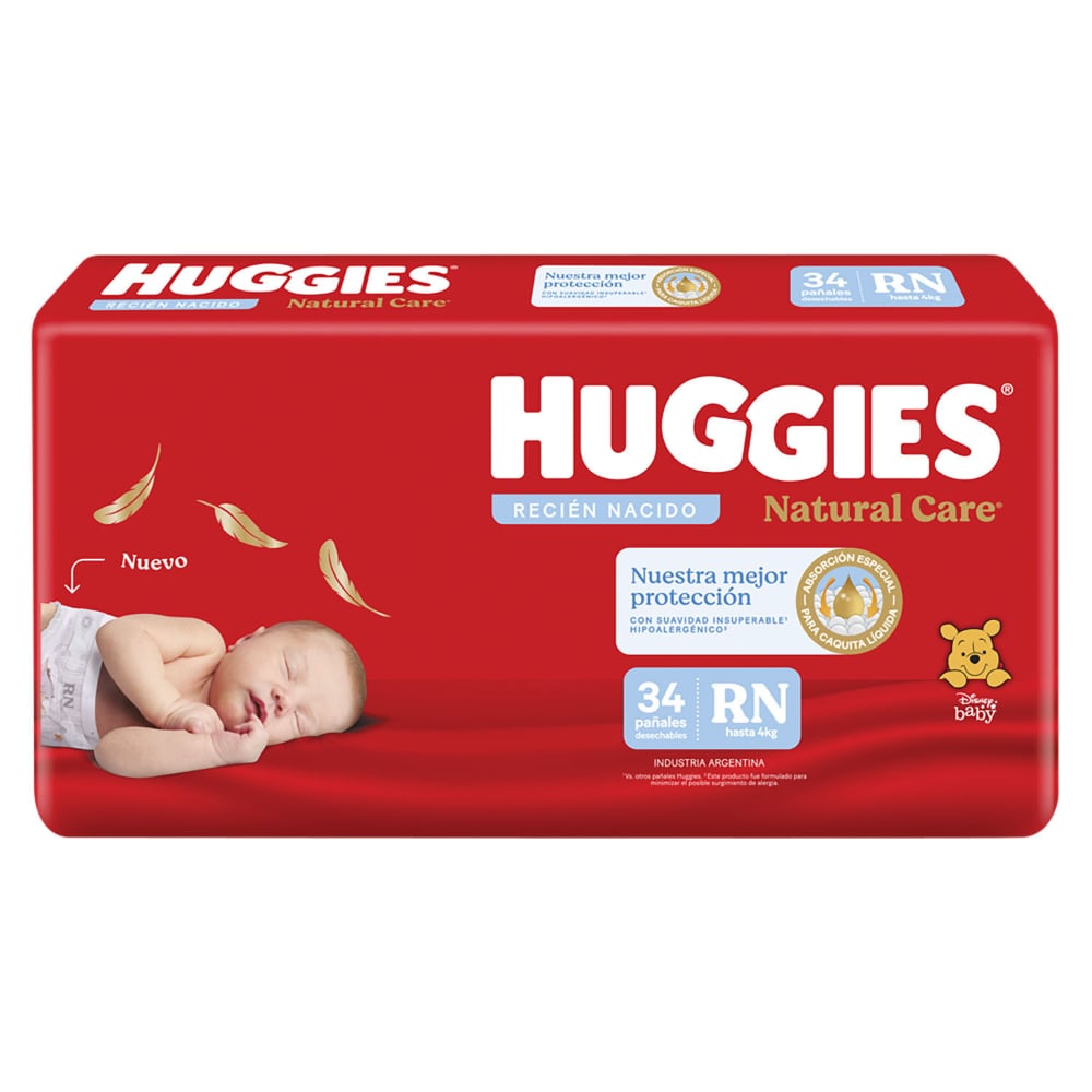 Pañales Huggies Supreme Care Recién Nacido 34 Unidades