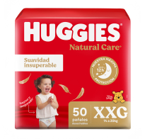Pañales Huggies Natural Care Xxg 50 Unidades