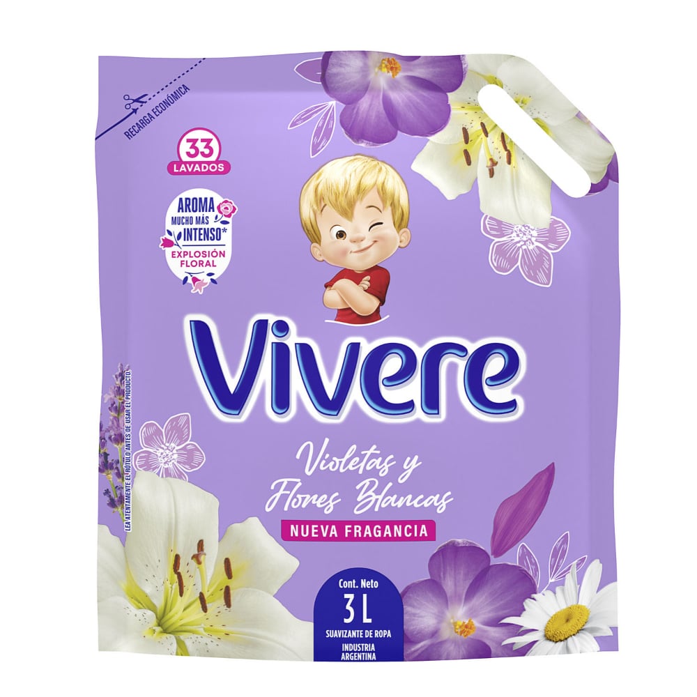 Suavizante Vivere Clásico Violetas 3 L