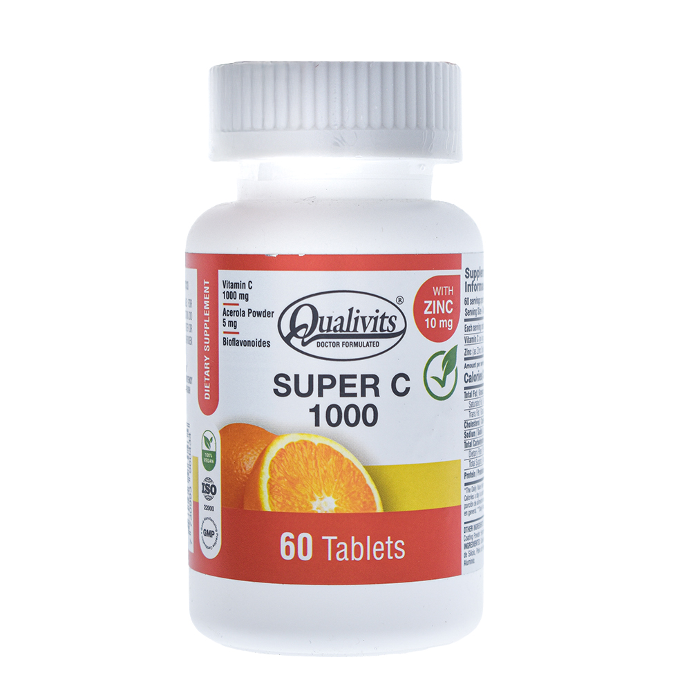 Super C Qualivits 1000 Mg + Zinc 60 Comprimidos