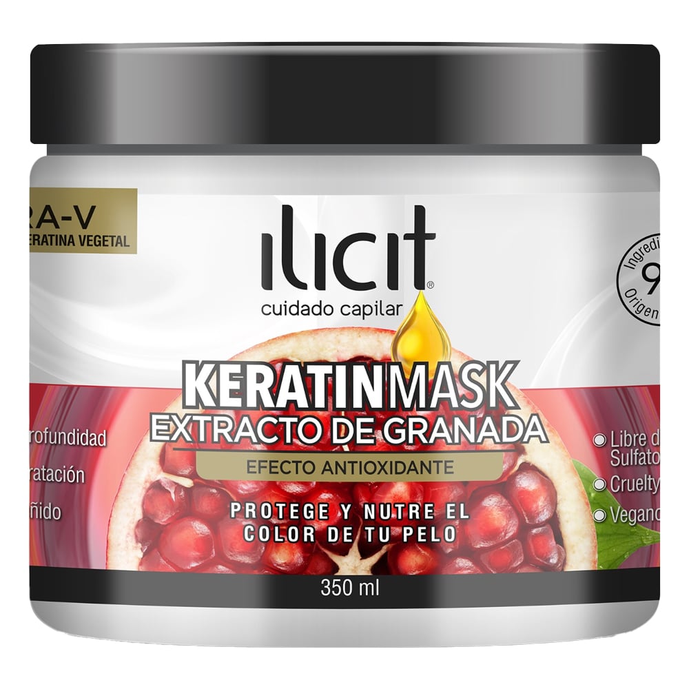 Mascarilla Capilar Illicit Keratina Con Granada 350 Ml