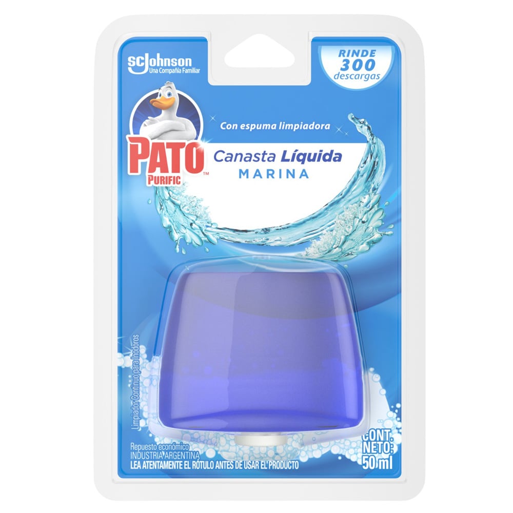 Canasta Líquida Para Inodoro Pato Marina Repuesto 50 Ml