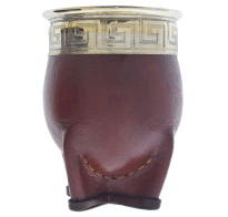 Mate Imperial Matebom Torpedo De Cuero Marrón Cincelado
